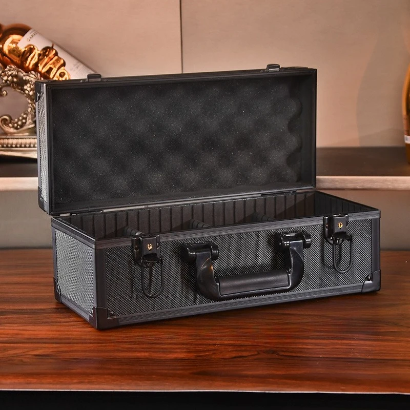Aluminium Watch Box Business Style Luxury Storage Boxes Protect Collection Watches Display Supplies Transparent Glass Home Box
