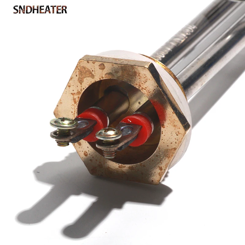 SNDHEATER Water Heater Element With/Without Probe Hole BSP DN25/1 inch 32mm Threaded 220V 1KW/2KW/3KW/4KW/6KW 304SS Tube