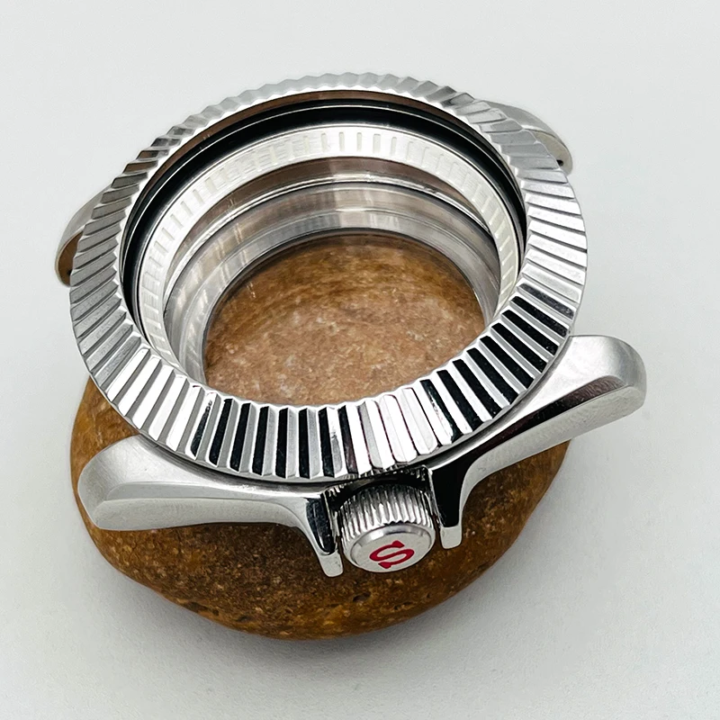 Mod 41mm Watch Cases Fashion Bezel Crown at 3 Oclock  Fits Seiko SKX007 SKX009 SRPD NH35 NH36 Movements Case Repair Replace