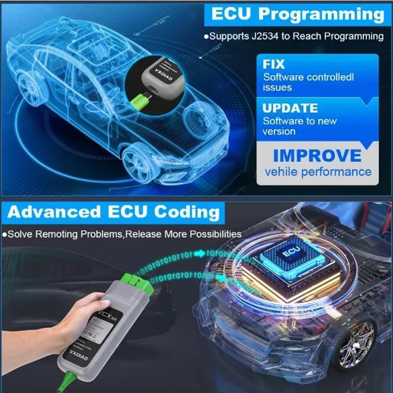 VXDIAG VCX SE 6154 With 500G HDD for VW Audi PK VNCI 6154A NANO VW OBD2 Diagnostic Scanner ECU Coding J2534 Programming Service