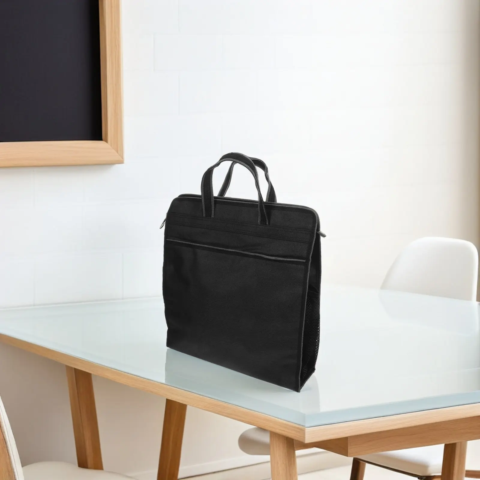 

Oxford Document Bag Briefcase Business Portable File Tote Organizer Lock Zipper Document Holder Office Travel Briefcase
