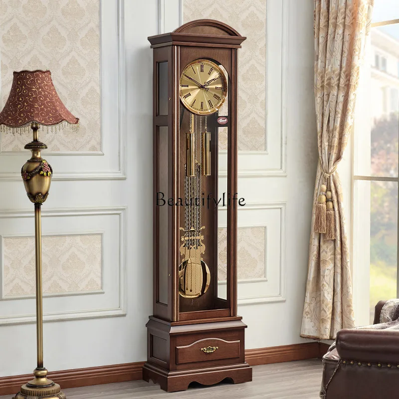 

German Helmler European simple floor clock retro mechanical large clock