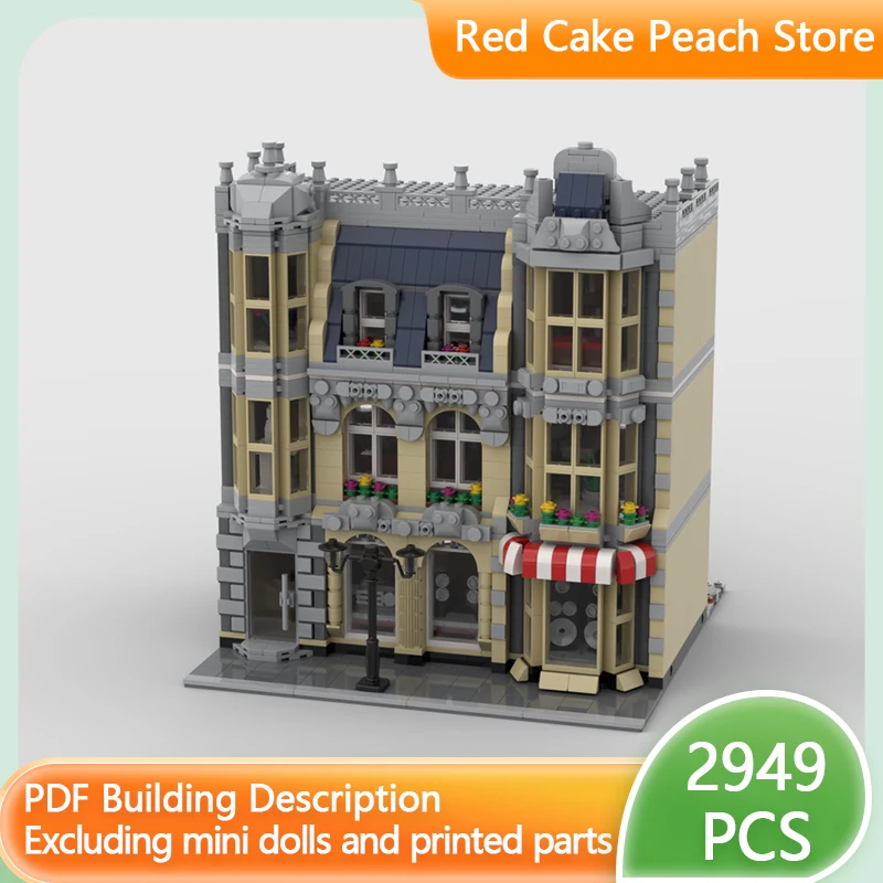 City Street View Model MOC Building Bricks Electronic Goods Store Modular Technology Gifts Holiday Assemble Children Toys Suit