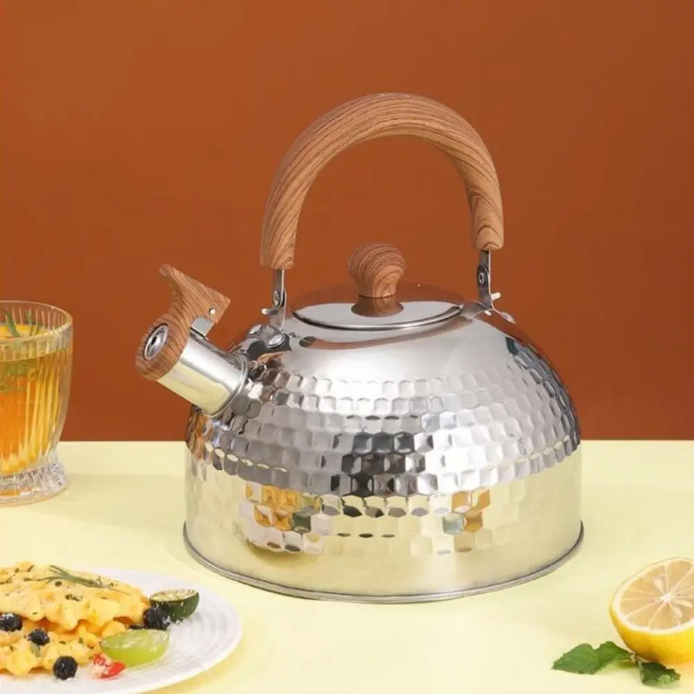 Portable 2/3/4L Water Kettle Stainless Steel Whistling Teapot Large Capacity with Handle Tea Kettle Stovetop