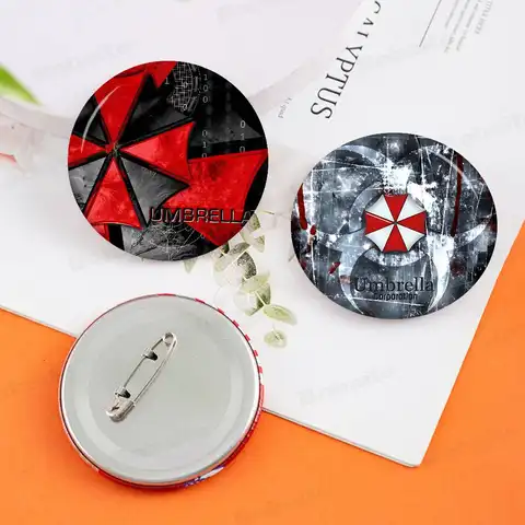 R-Resident Evil Games 32/44/58mm Runda Tecknade Broscher Handgjorda Nålar För Ryggsäck Smycken Accessoarer Gåvor Kreativa Badge 10 best sales Pin Resident Evil - №6