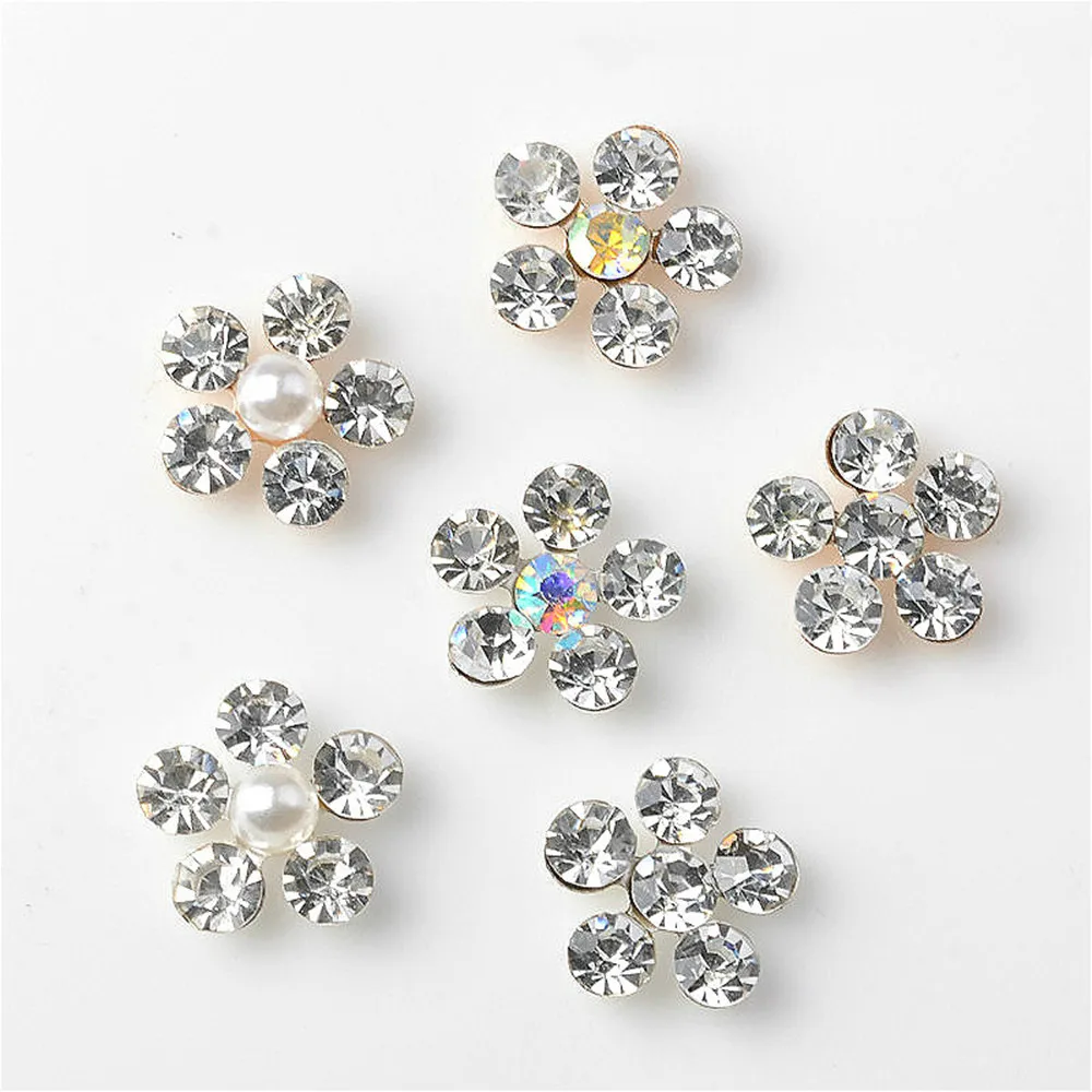 Rhinestone Snowflake Embellishment Ornament for DIY Accessories Craft Suppliers 30pcs Flatback Gold Snowflake Buttons for Women