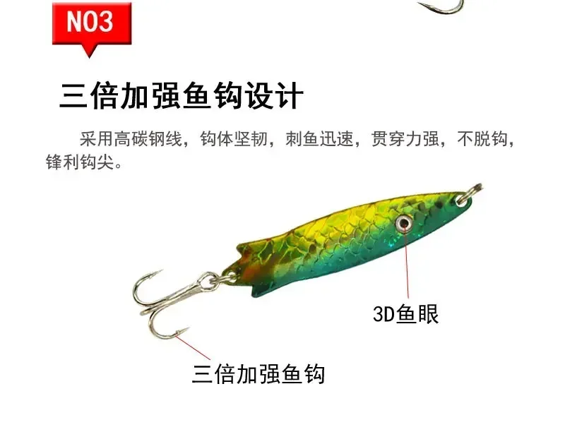 منحني لوا بريق الطعم ، الصيد البحري ، المياه العذبة ، لوحة الحديد ، الشريط الأبيض ، معدات الصيد ، لوازم الصيد