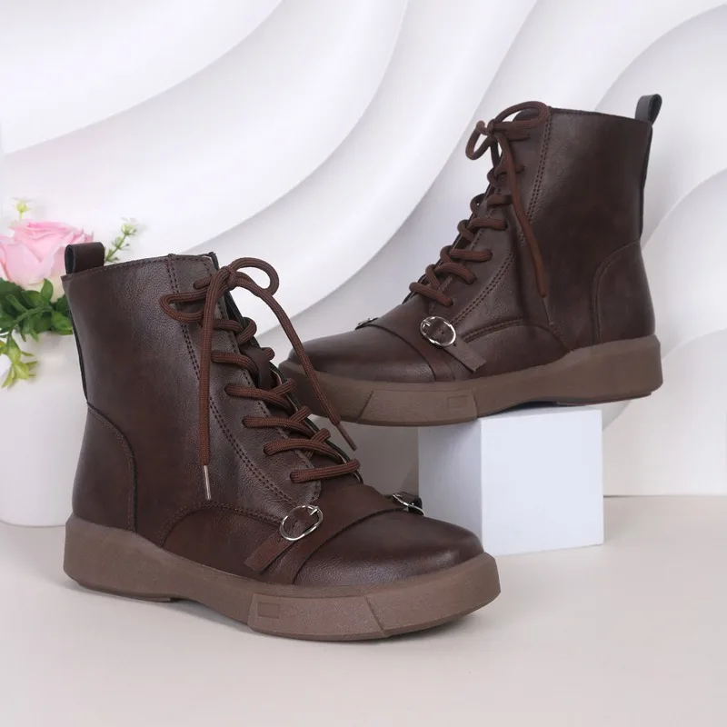 2024 novas botas femininas de alta qualidade confortáveis e quentes botas de couro de inverno elegantes e duráveis senhoras sapatos casuais caminhadas