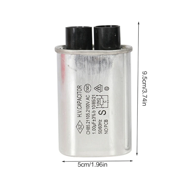 MEXI AC 2100V Microwave Oven High Voltage HV Capacitor 0.90 MicronFarad Replacement Universal