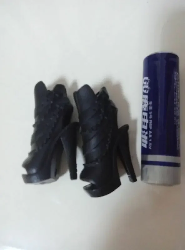 

Custom 1/6th Figure Fashion Black Women's Shoe For 12" Female Body