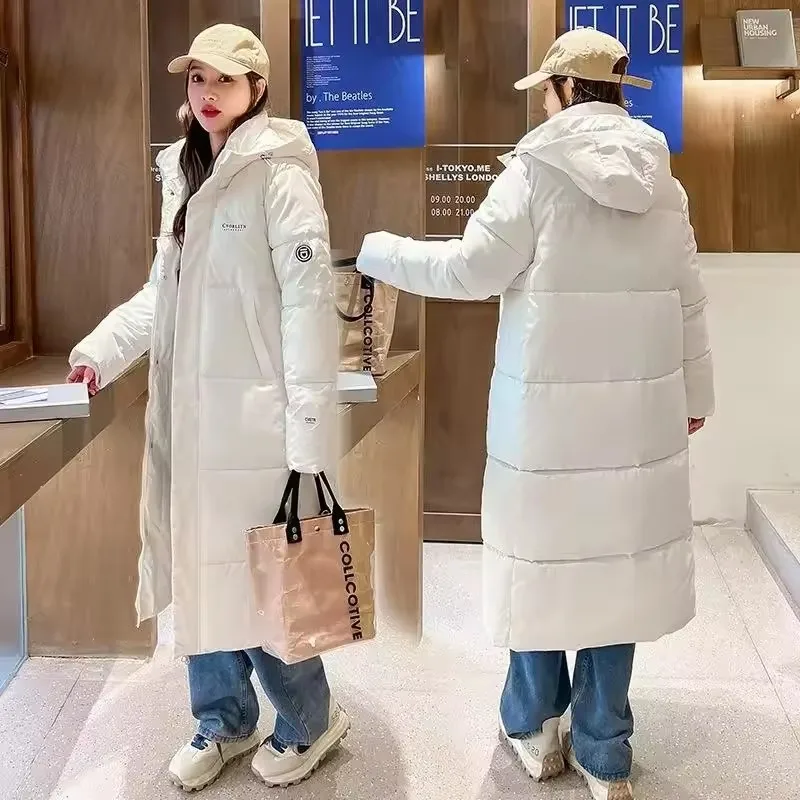 

Женская зимняя куртка с капюшоном, утепленная хлопком, модная, теплая, однотонная, 2026