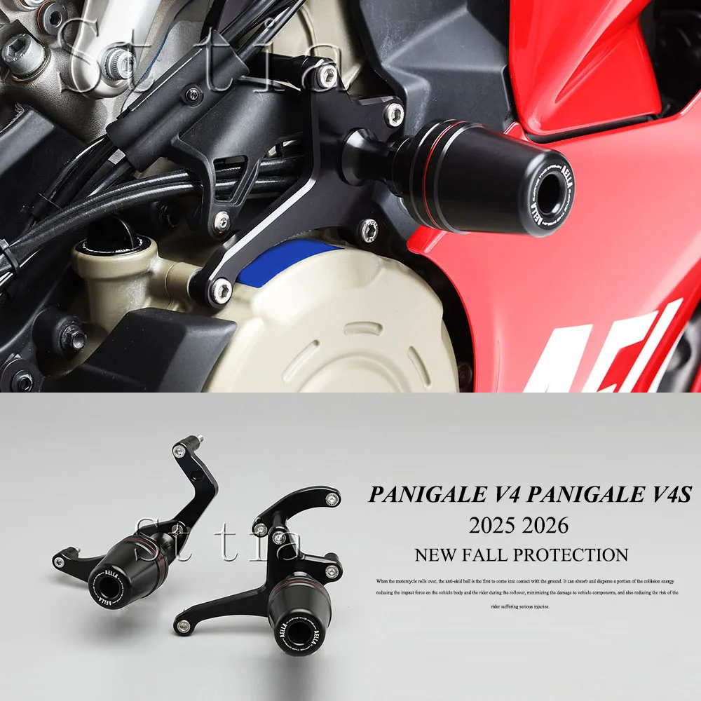 

Новый 2026 мотоциклетный слайдер рамы двигателя, противоударная накладка, защита обтекателя, подходит для DUCATI Panigale V4 Panigale V4S 2025