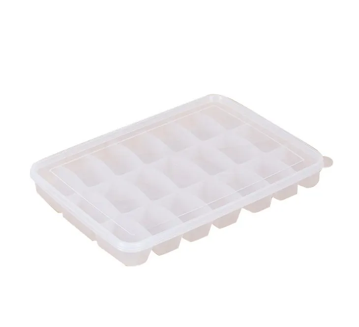 Quick-frozen dumpling box refrigerator food container storage box home kitchen clear with lid plastic dumpling tray mx11021122