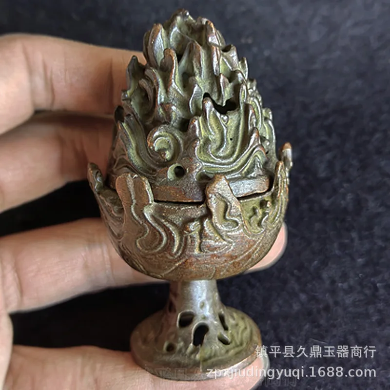 Antique Miscellaneous Items: Flame-Shaped, Home and Office Bronze Ornament