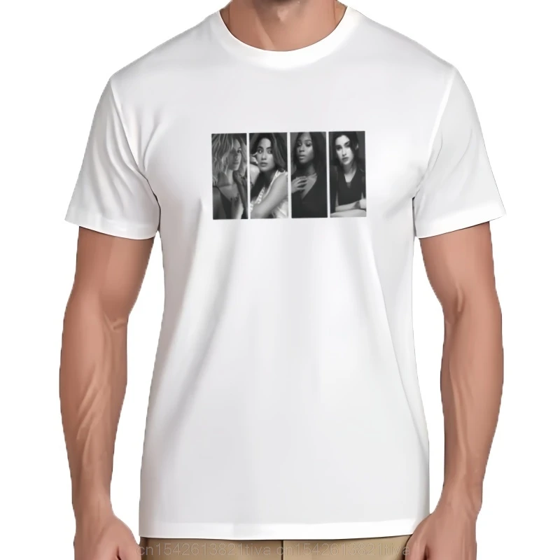 Fünfte Harmonie T-Shirt fünfte Harmonie T-Shirt übergroße Streetwear T-Shirt 100 Baumwolle Kurzarm Spaß Druck männlich T-Shirt