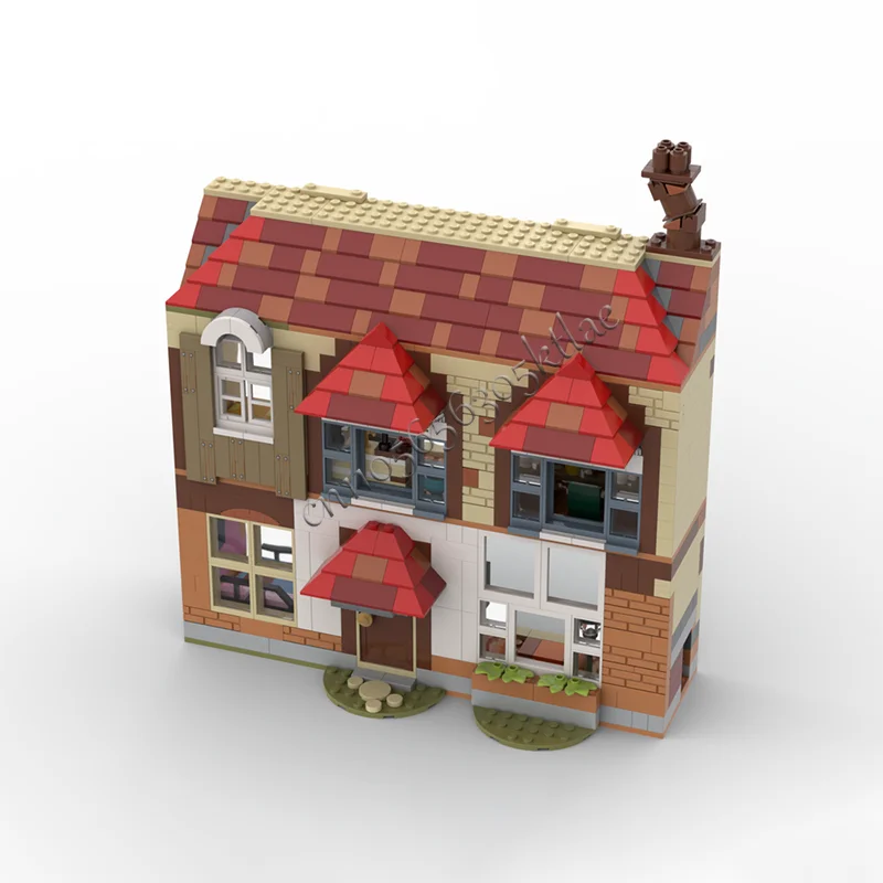 NOWE 880 Elementy Stara Karczma Budowlana Klocki Retro Architektura z Dekoracją Wnętrz Model Ekspozycyjny Zabawka dla Dzieci Prezent do Składania