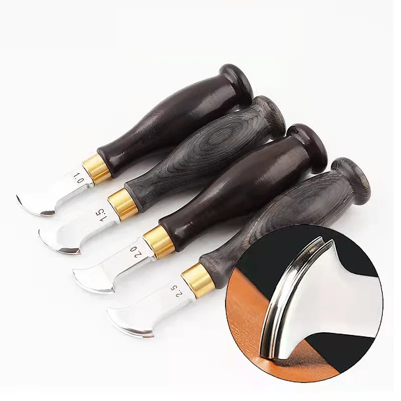 Leather Edge Creasing Tool Grooving Iron, DIY Leather Craft Tools for Burnishing Stitching, Leather Working Tools for Precise