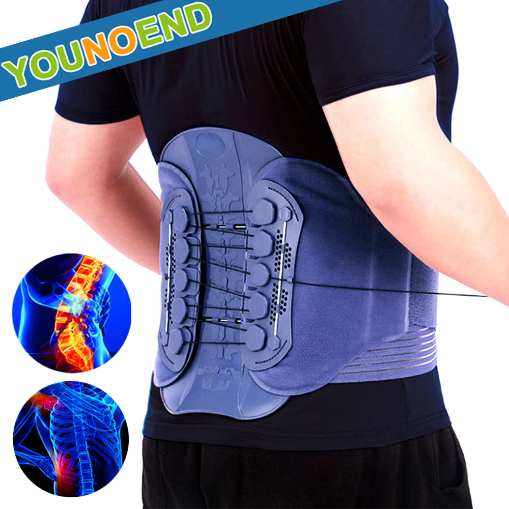 Pull Rope Lumbar Back Spine Fixation Support Brace for Waist Back Pain, Disc Herniation, Recovery After Lumbar Spine Surgery