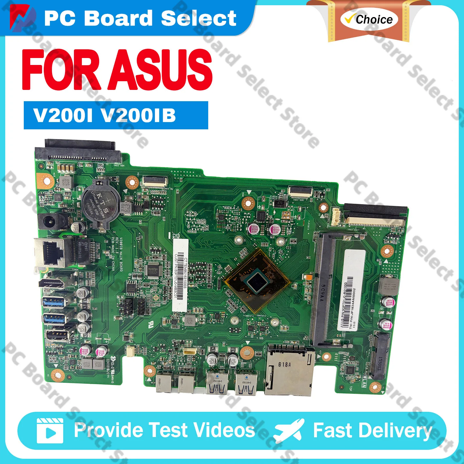V200IB V200I Motherboard For ASUS Vivo AiO V200IB Mainboard With Celeron CPU 100% tests OK fast shipping High quality