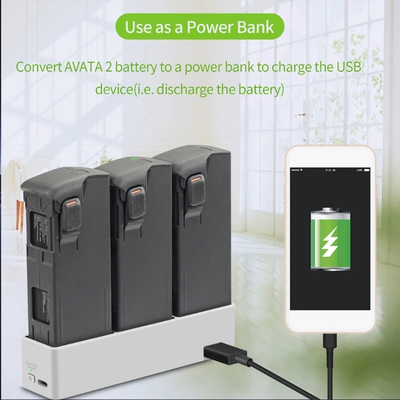 

Two Way Battery Charging Hub for Avata 2 Faster Charging Manager Intelligent Flight Power Drones Accessories