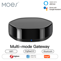 MOES Tuya Smart ZigBee Multi-mode Gateway Bluetooth Mesh Hub 38K IR Remote Controller 2in1 Voice Control For Alexa Google Home