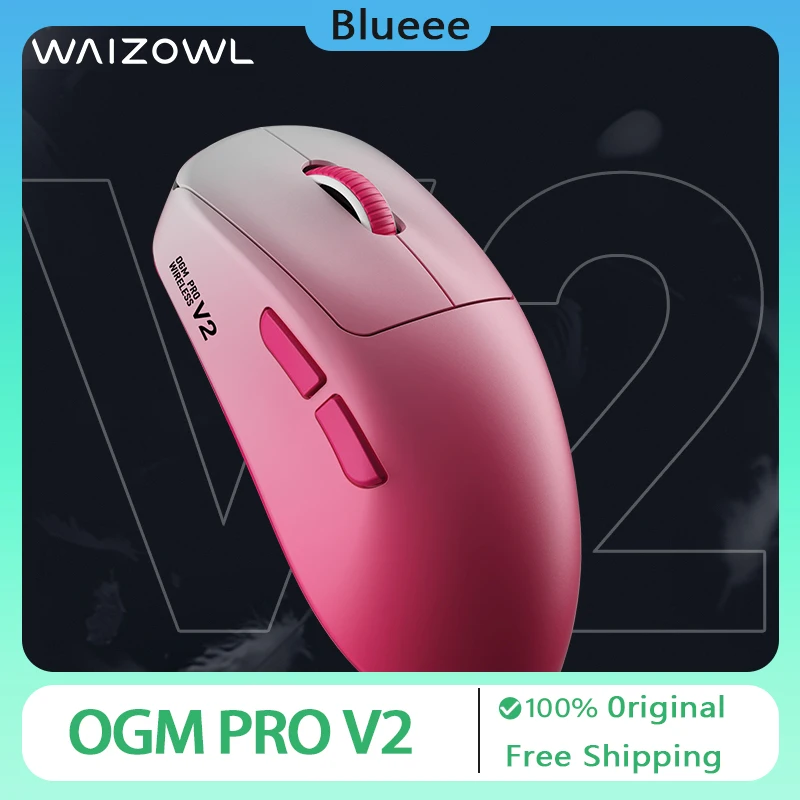 

Waizowl OGM Pro V2 Gaming Mouse Wireless Lightweight 8K Bluetooth 3 Mode Paw3950 Nordic 32000DPI Mouse Office Gamer Accessory