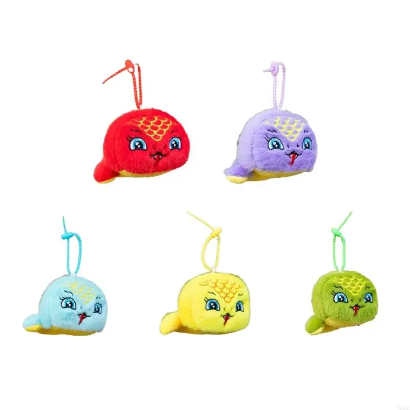 MXLE Lovely Stuffed Snake Keychain Mascots Toy Plush Pendant Symbol of Fortune for Year of 2025 Chinese Festival Hanging Toy