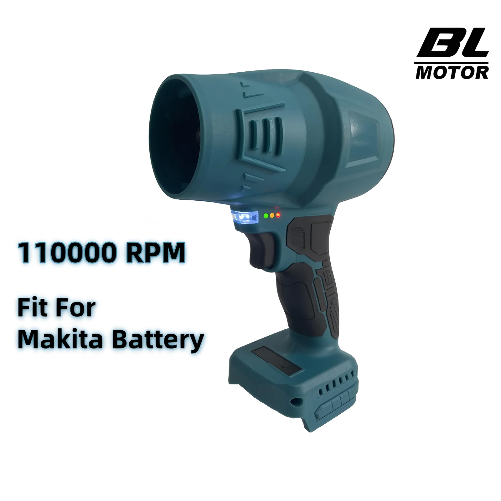 Подходит для аккумулятора Makita 18 В, мощный жестокий вентилятор, бесщеточный вентилятор, турбовентилятор, регулируемая скорость, струйный вентилятор для пыли