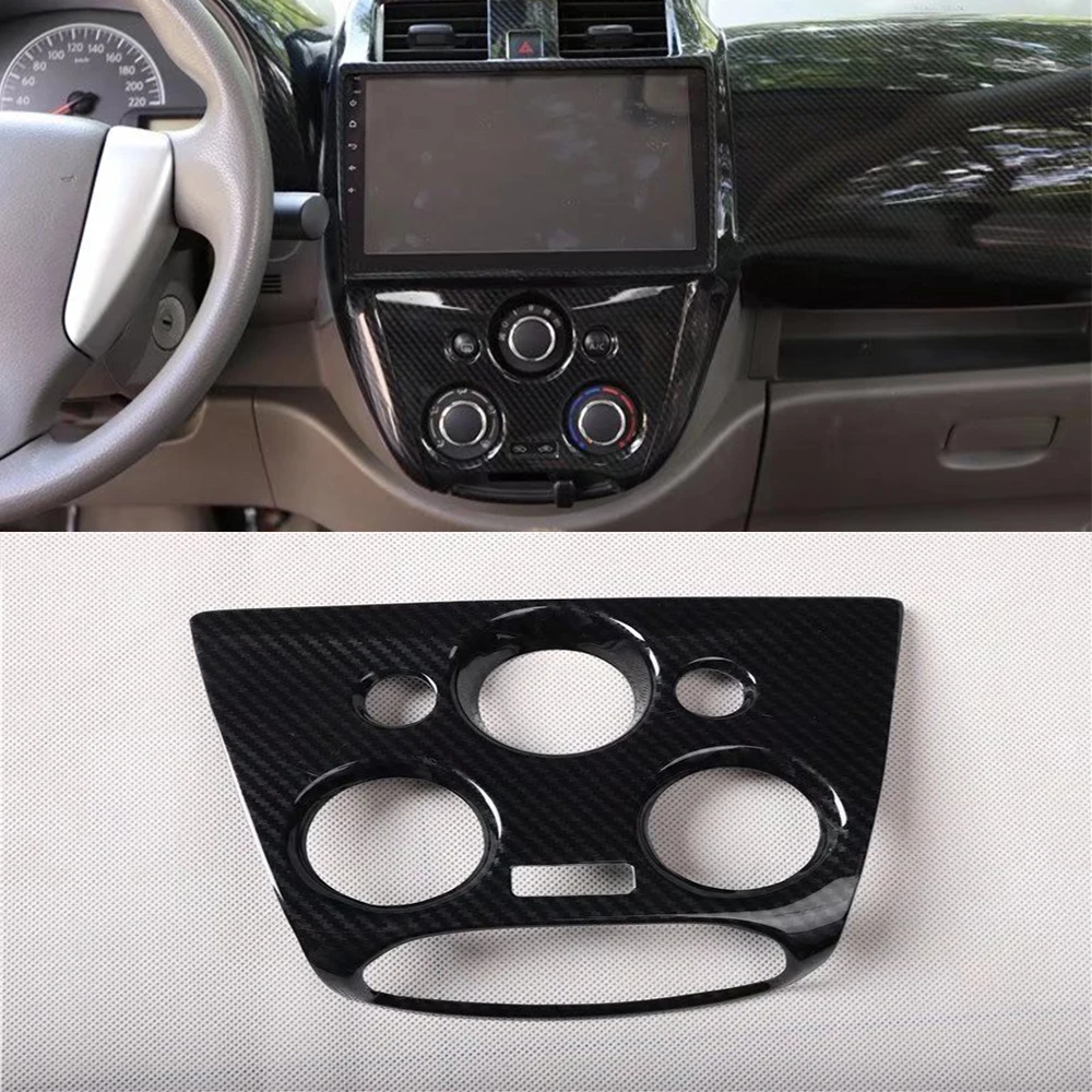 Car Air Conditioner Adjust Switch Panel Cover ABS Sticker For Nissan Sunny 2014 2015 2016 LHD Interior Accessories