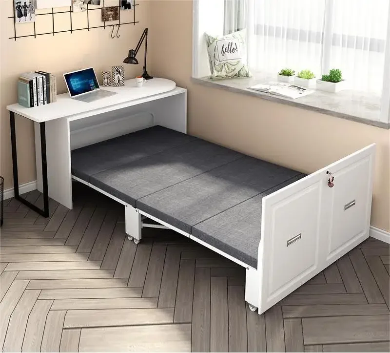 Wholesale foshan white desk bed in one home office furniture folding bed foldable bed living room furniture