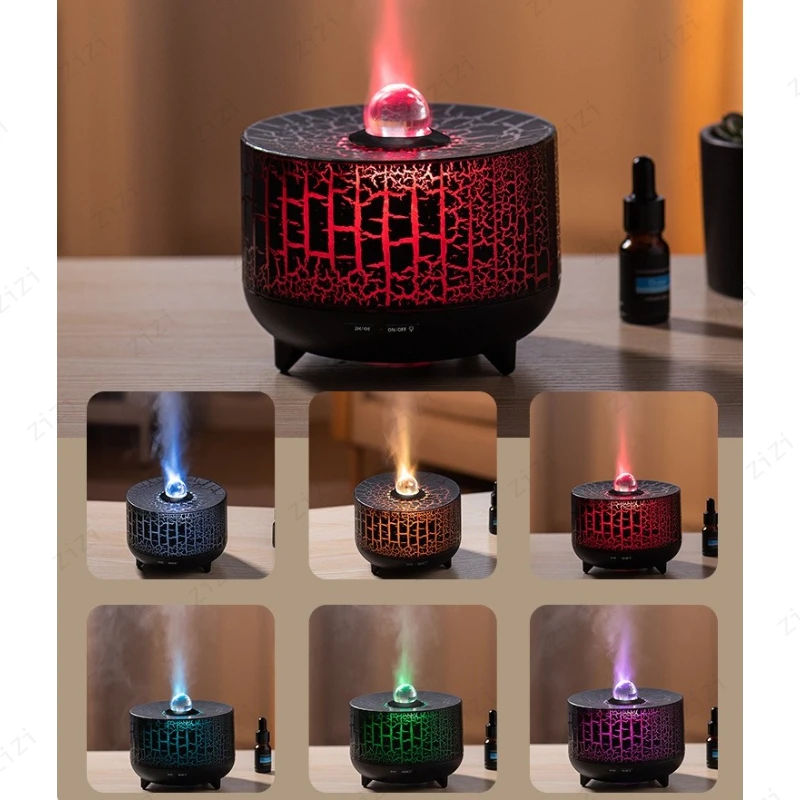 Simulated Flame Bead Remote Control Aromatherapy Machine Colorful Atmosphere Light Air Humidification Aromatherapy Machine