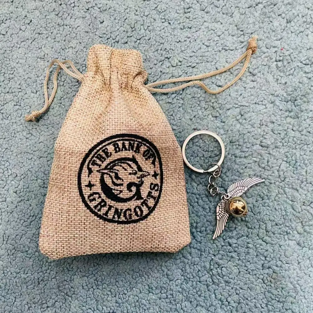 Wing Ball Pendant Keychain In Gift Sack Halloween Cosplay Accessories Birthday Carinval Holiday Gift 2 Pcs Set