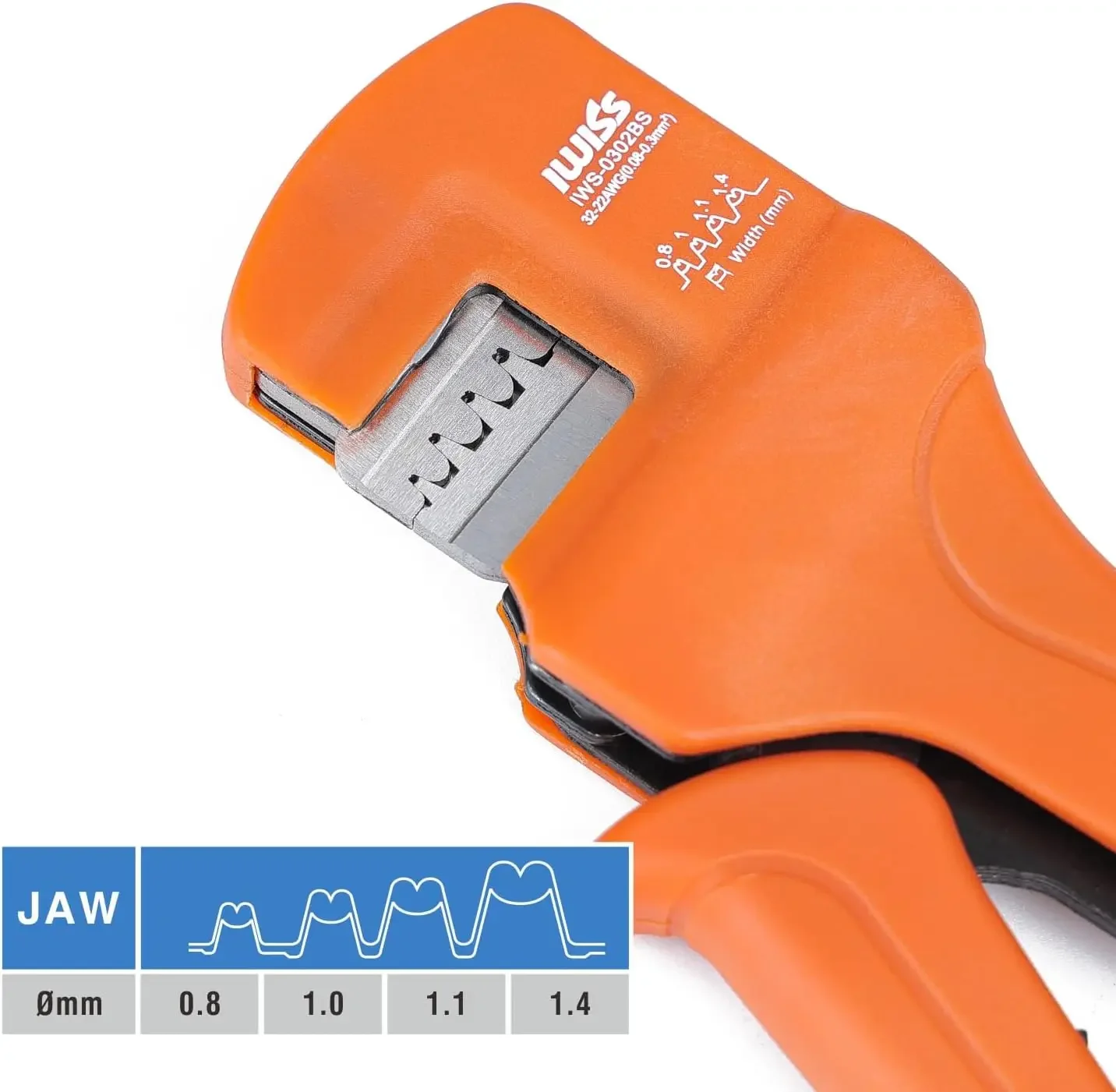 IWS-0302BS Инструмент для обжима проводов для обжимных разъемов JST, Molex, Dupont Micro Terminals, мини-ручные обжимные клещи AWG 32-22