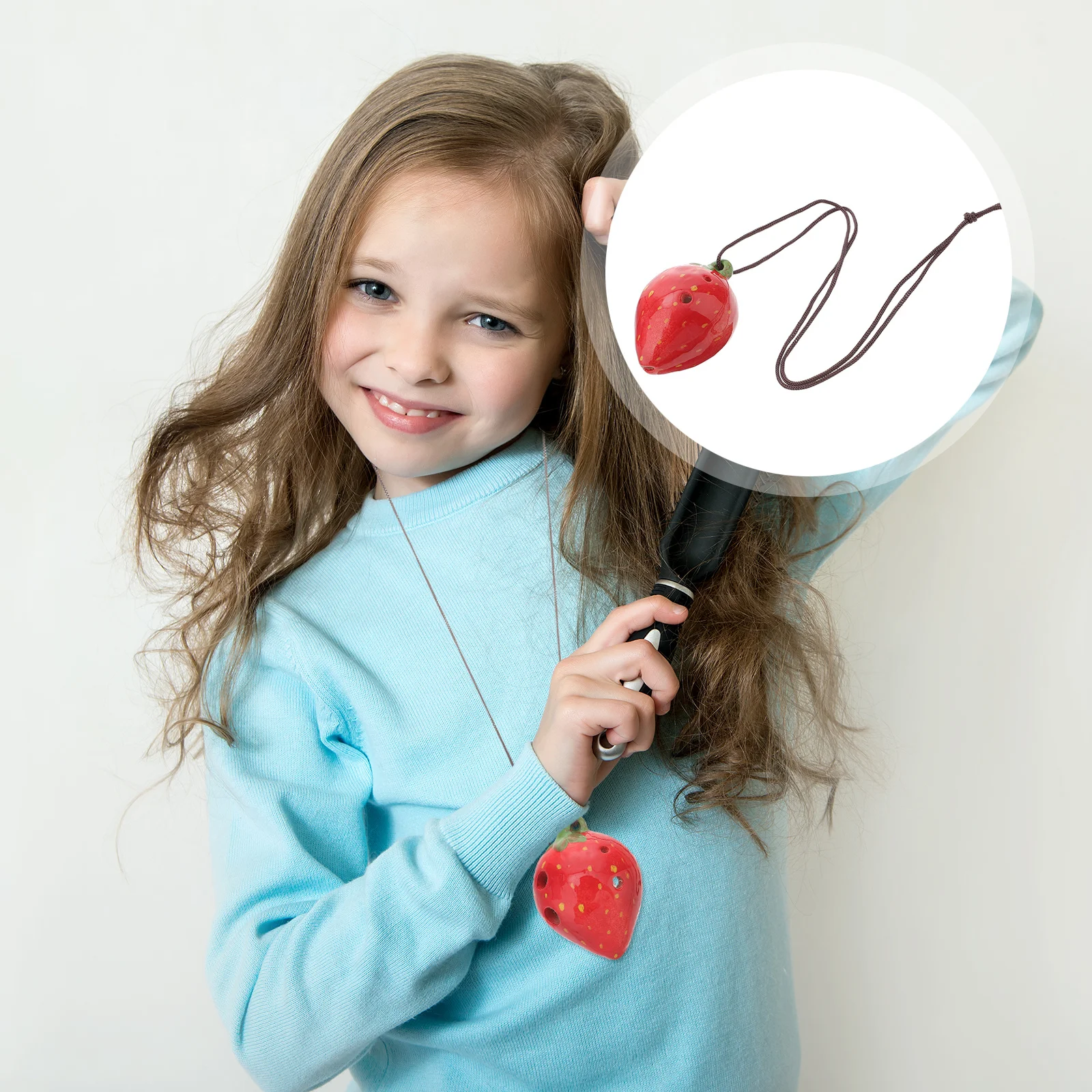 

1Set 6-Hole Ocarina Beginner Practice Wind Instrument Strawberry Modeling Easy to Play Music Instrument for Children