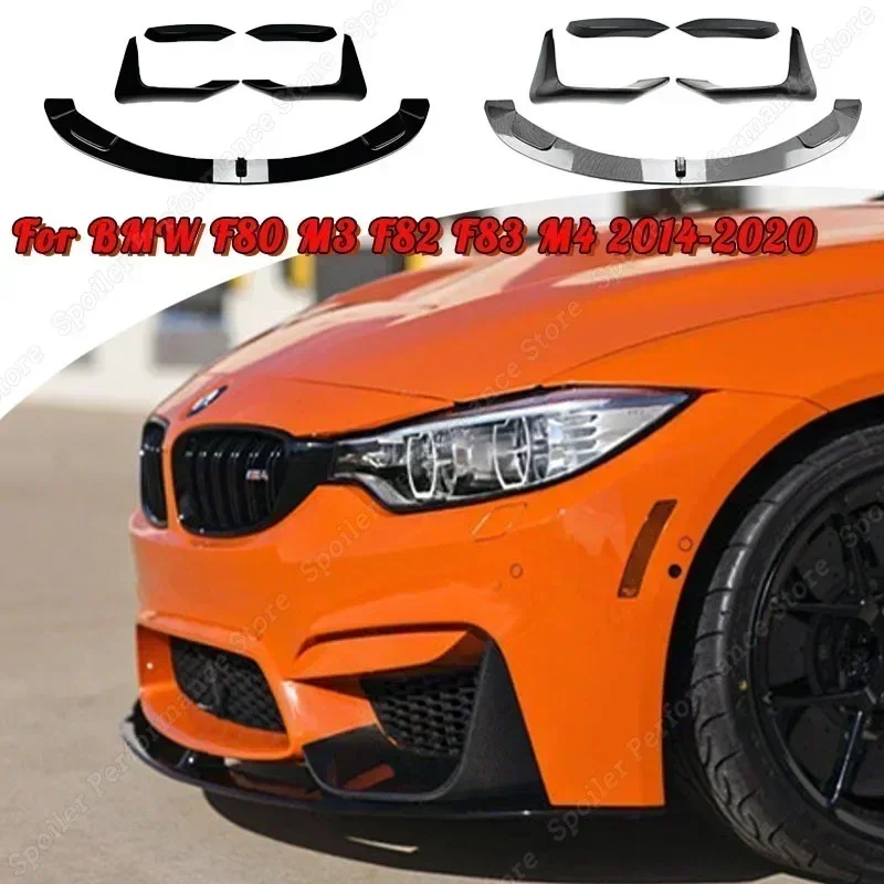 

Для BMW F80 M3 F82 F83 M4 2014-2020 автомобильный передний бампер, спойлер, сплиттер, ветровой нож, лезвие на вентиляционное отверстие, комплект для тюнинга, аксессуары