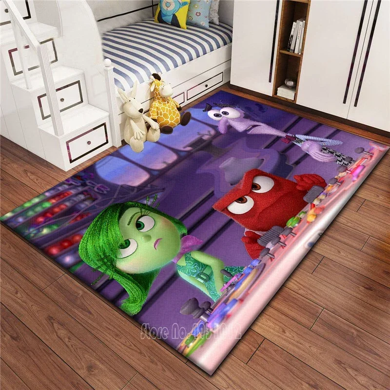 Anime Inside Out Friends Cartoon Rug Carpets 120x160cm Decor for Living Room Children's Bedroom Sofa Bathroom Kids Floor Mat