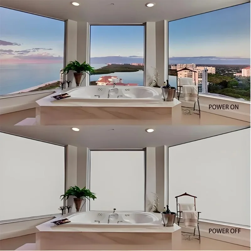 Customizable Adhesive PDLC Smart Window Glass Film Privacy Glass Smart Switchable Electronic Smart Glass Film for Home