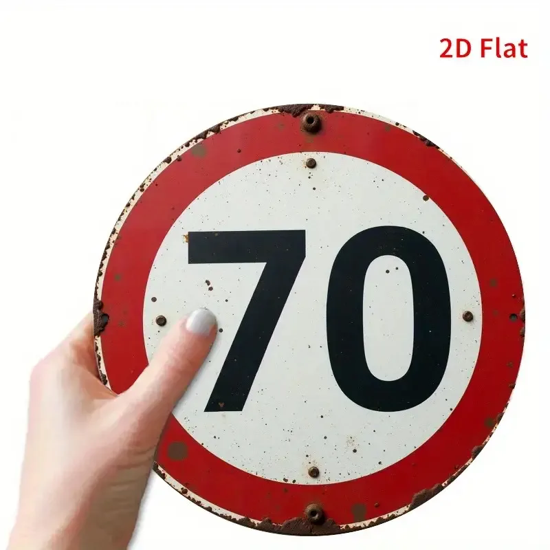 2D Flat【HOT SELLER】​Paris Eiffel Tower Round Metal Sign French Vintage Style Wall Art Decor for Bedroom Living Room