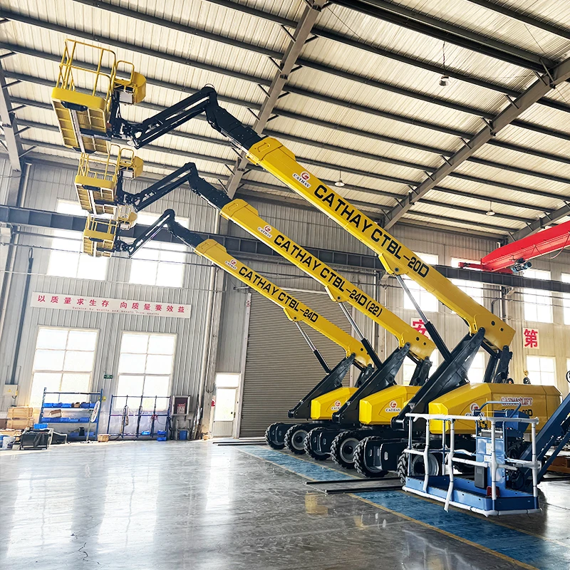 CATHAYLIFT 20m Self-Propelled Telescopic Boom Lift Straight Arm Aerial Work Platform with CE Certificate
