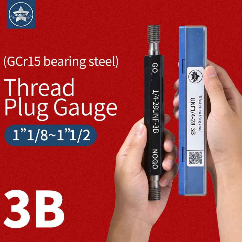 

1PCS 3B 1''1/8 1''3/16 1''1/4 1''5/16 1''3/8 1''7/16 1''1/2 UN/UNC/UNF/UNS/UNEF America Standard Fine Tooth Thread Plug Gauge