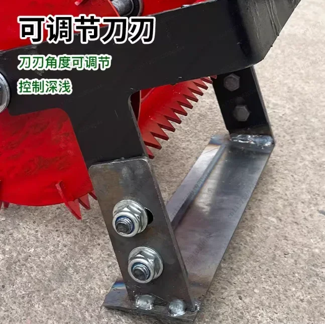 New wheeled weeding artifact hand push hoe soil loosening manganese steel quenching hoe serrated