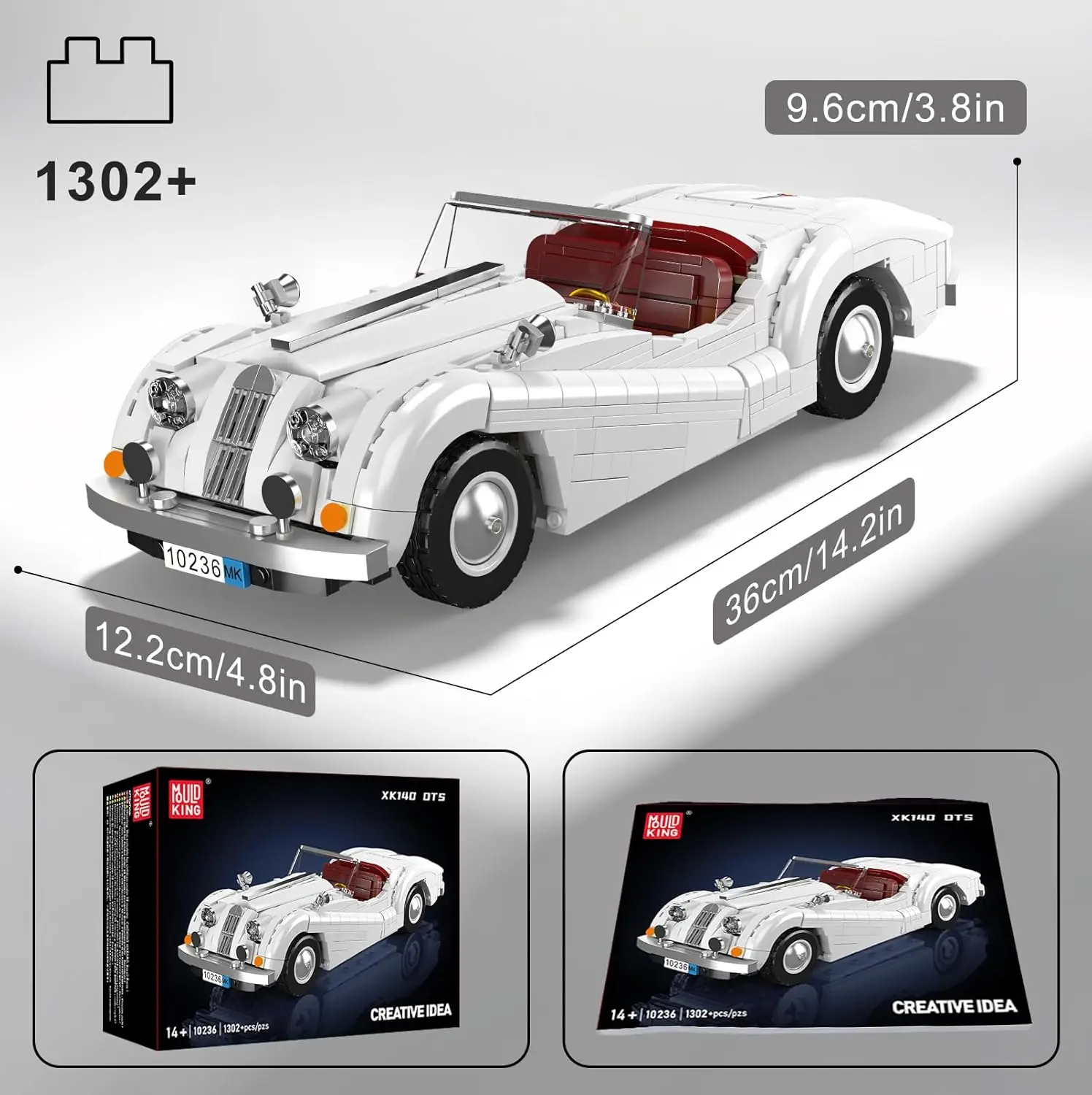 Набор для сборки спортивного автомобиля Mold King 1302 + PCS, набор коллекционных моделей для взрослых и подростков, идея подарка