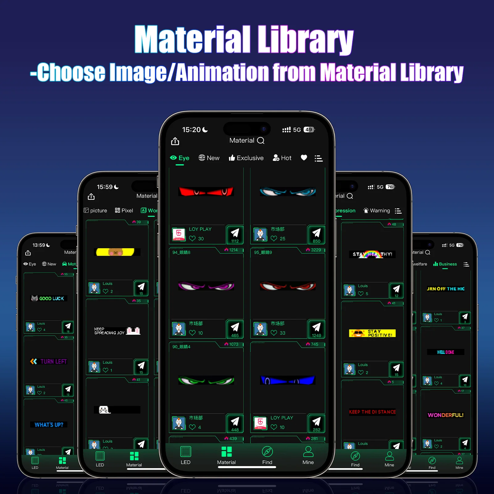 

LED Matrix Pixel Panel Night Light DIY Programmable Flexible LED Display Waterproof soft screen Mobile Editor Language control