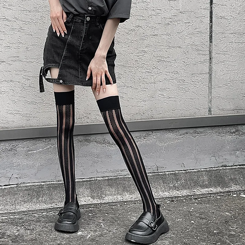 

Японские ажурные гольфы в стиле JK, ребристые сетчатые гольфы для школьниц, летние тонкие дышащие милые утягивающие носки