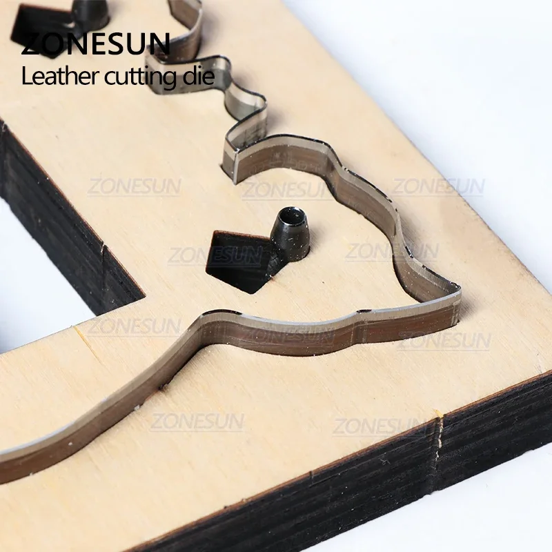 ZONESUN Custom Leather Key Chain Die Cuts For Handmade Key Cover Cat Key Fob Hang Decoration Cutting Clicker Die Steel Rule Die
