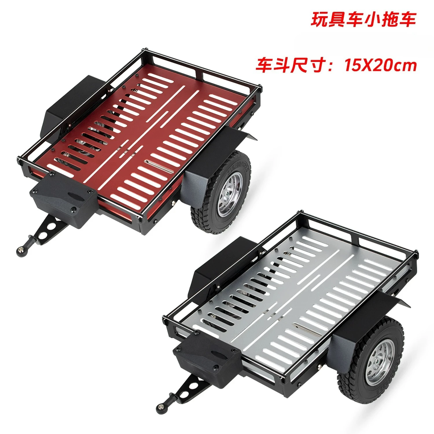 1/10 RC Crawler Aluminum Single Axle Trailer Simulation Towing Upgrade Parts