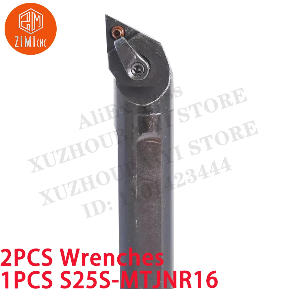 1PCS S25S-MTJNR16 Portaherramientas de torneado interno para torno CNC de 25*250 mm Para insertos de carburo TNMG16 Herramienta de corte mecánica para torno de metal