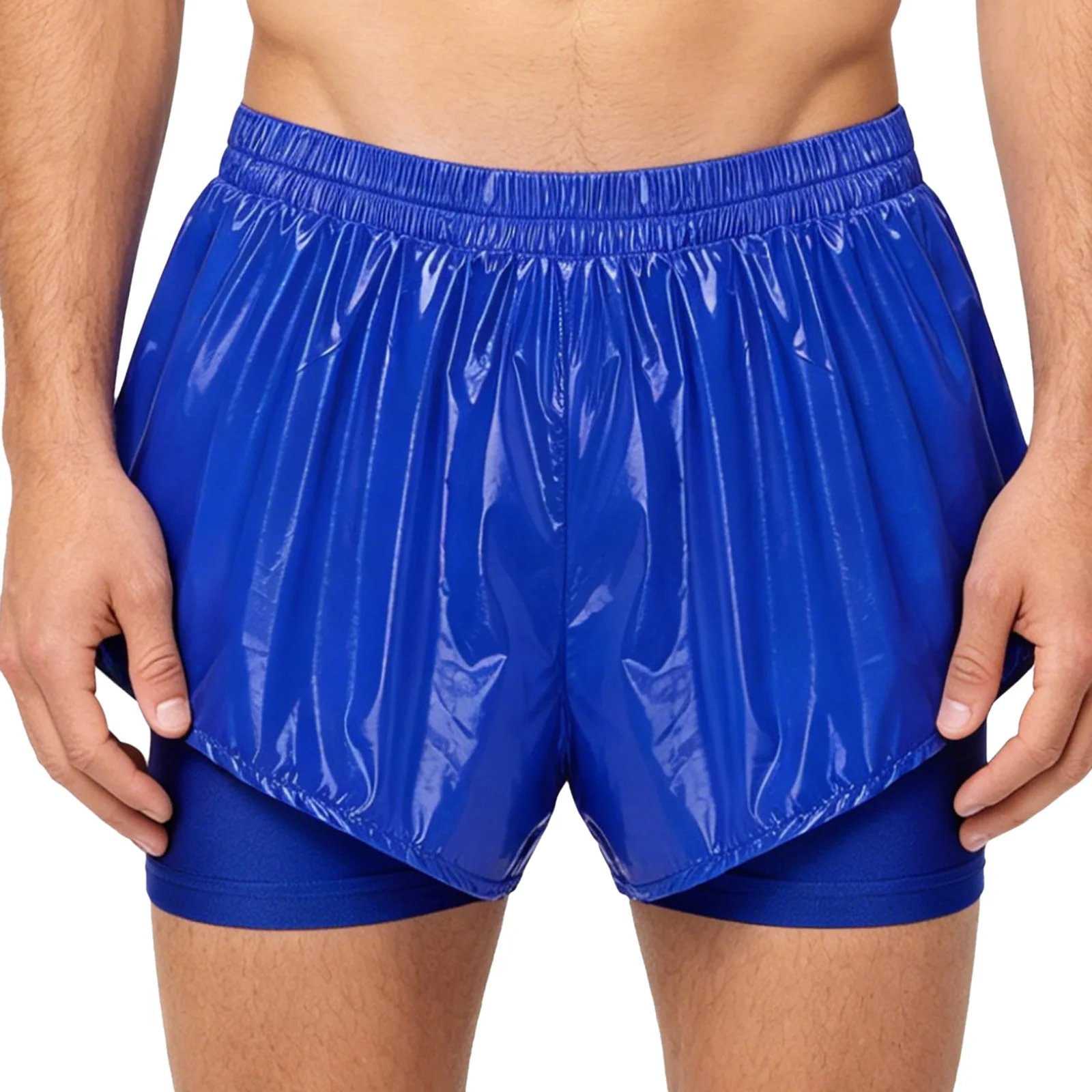 

Male Mens Double Layer Shorts Waterproof Booty Shorts with Safety Shorts Sports Bottoms for Surfing Kayaking Stand Up Paddle