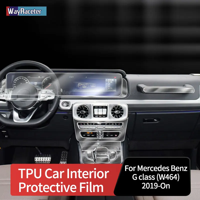 Self Healing Top TPU Vinyl Center Gear Interior Paint Protection Film For Mercedes Benz G Class W464 2019-On W463 G63 AMG 2022