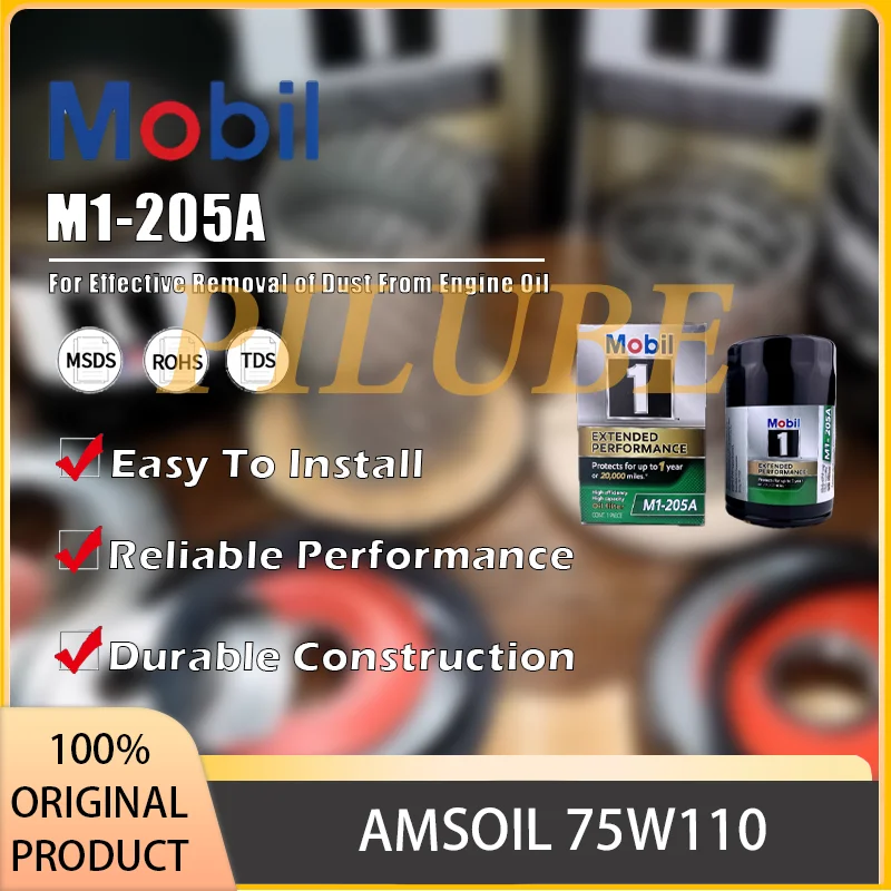 El filtro de aceite automotriz Mobil M1-205A proporciona filtración eficiente Protección del motor Larga vida útil Producto original
